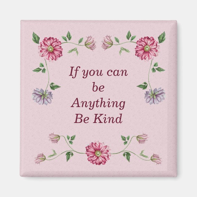 Aimant Vigne florale rose et violet   (Devant)