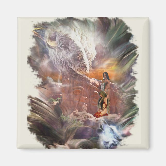 Aimant Vignette indienne de nuit de noce (Devant)