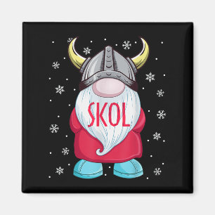 Aimant Viking Gnome Skol Noël Norse Pajama Viking Me