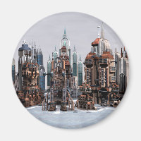 Ville de fantasy futuriste Art de paysage urbain S
