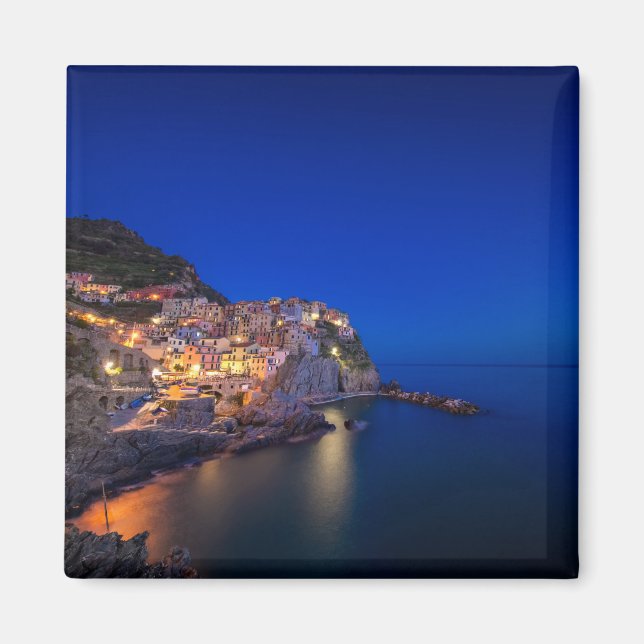 Aimant Ville de Manarola dans les Cinque Terre en soirée (Devant)