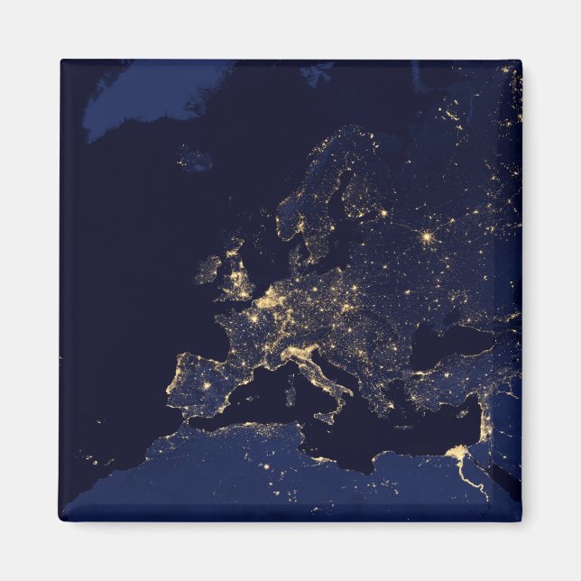 Aimant Ville Éclairante Dans Plusieurs Villes Européennes (Devant)