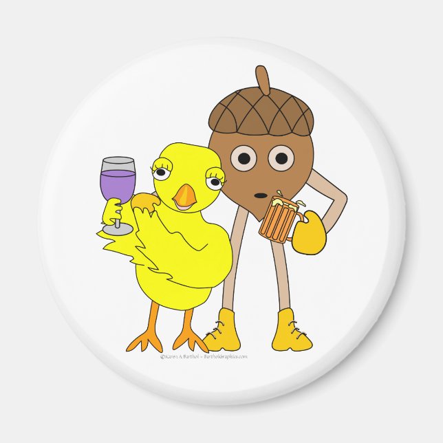 Aimant Vin Chick Beer Nut (Devant)