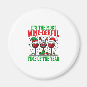 Aimant Vin de Noël Rouge Merveilleux Design