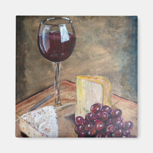 Aimant Vin et fromage