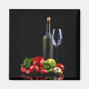 Aimant Vin pour une salade