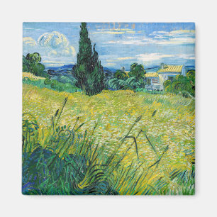 Aimant Vincent van Gogh - Champ de blé vert avec Cypress