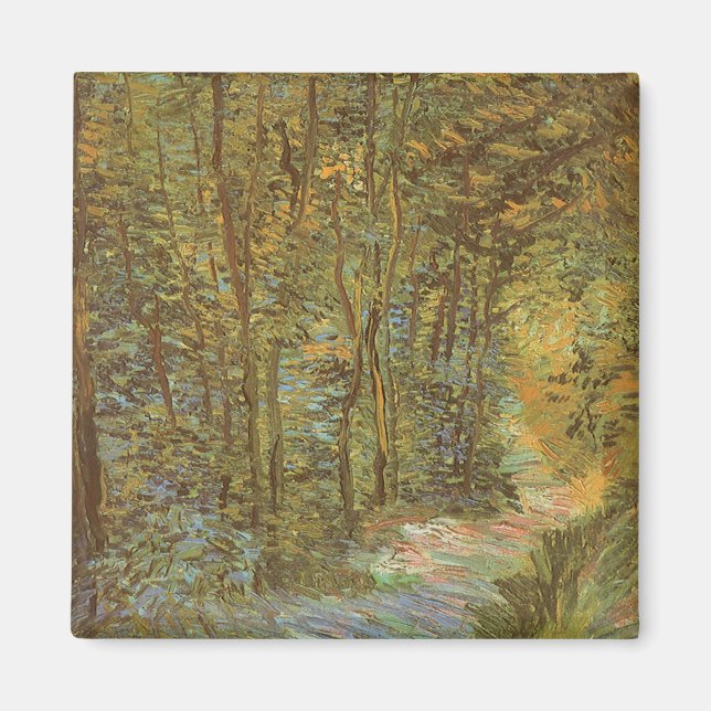 Aimant Vincent van Gogh - Chemin dans les bois (Devant)