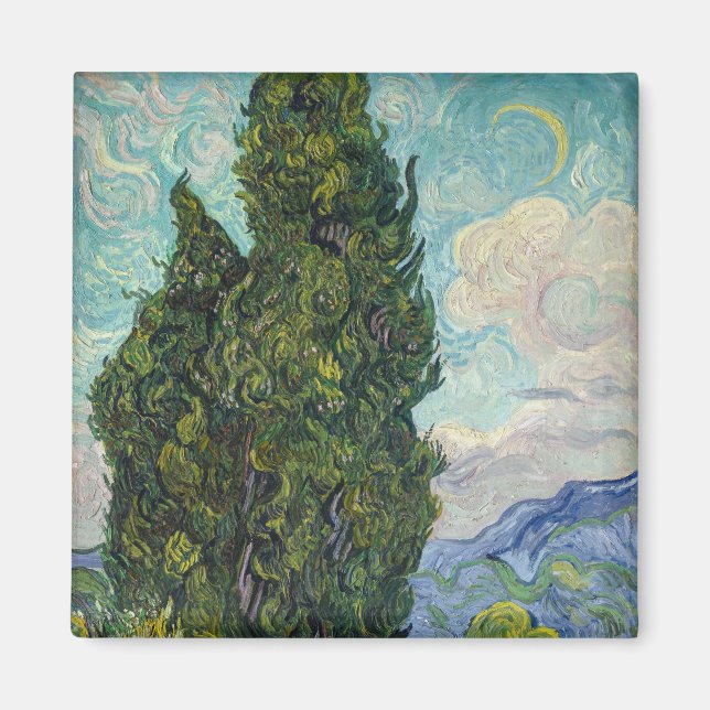 Aimant Vincent van Gogh - Cyprès (Devant)