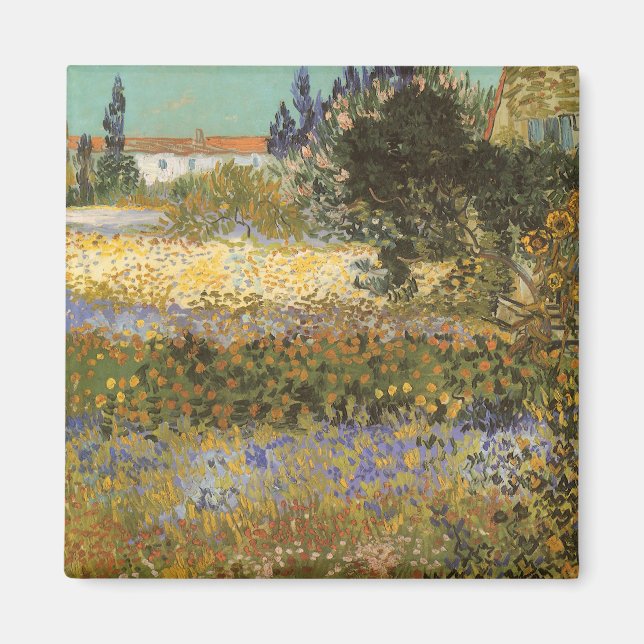 Aimant Vincent van Gogh - Flower Garden (Devant)