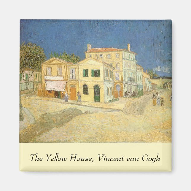 Aimant Vincent van Gogh - La Maison Jaune (La Rue) (Devant)