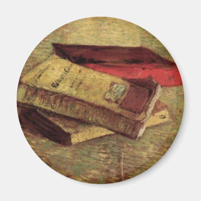 Aimant Vincent van Gogh - La vie morte avec trois livres (Devant)