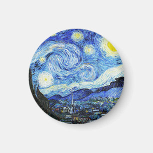 Aimant Vincent Van Gogh, le tableau La Nuit étoilée