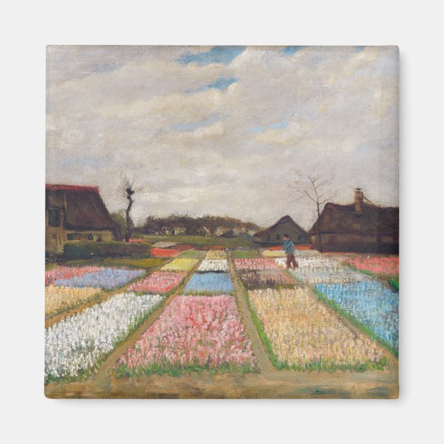 Aimant Vincent van Gogh - Lits à fleurs en Hollande (Devant)