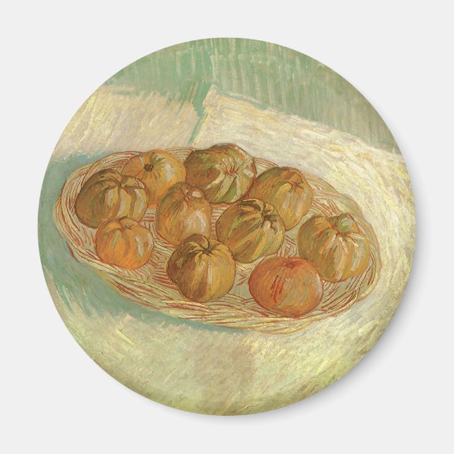 Aimant Vincent van Gogh - Panier de pommes à vie continue (Devant)