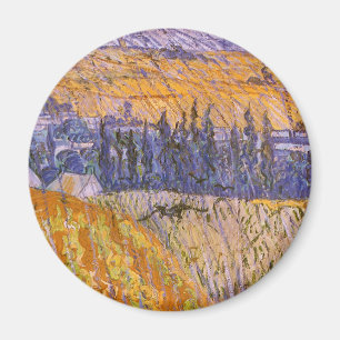 Aimant Vincent van Gogh - Paysage à Auvers dans la pluie