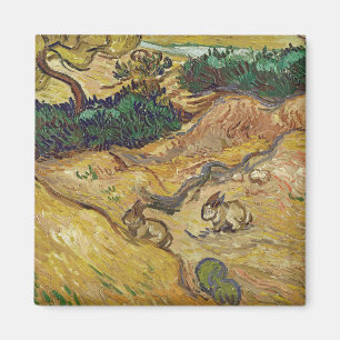 Aimant Vincent van Gogh - Paysage avec lapins