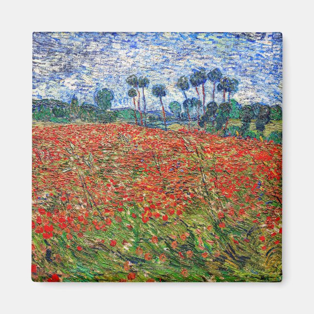 Aimant Vincent van Gogh - Poppy Field (Devant)