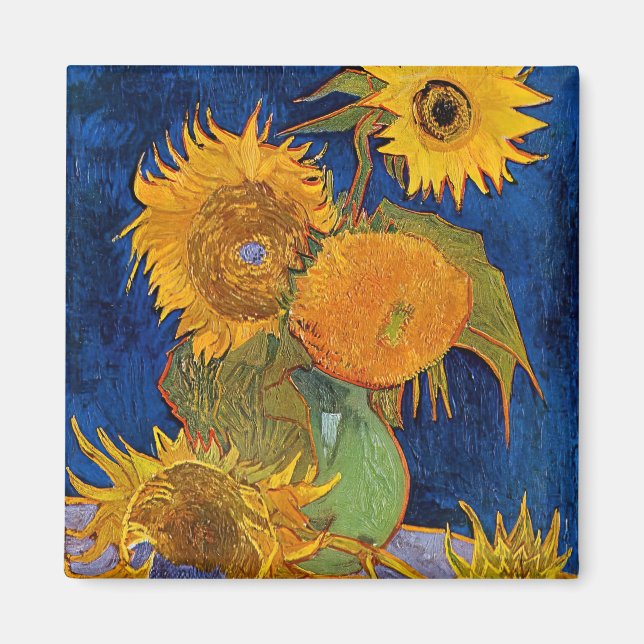 Aimant Vincent van Gogh - Vase avec cinq tournesols (Devant)