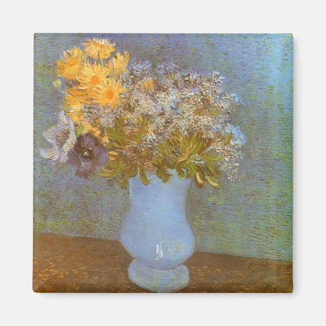 Aimant Vincent van Gogh Vase de Lilacs, Daisées, Anémones (Devant)