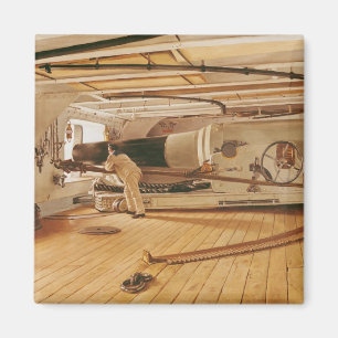 Aimant Vingt-sept canons de livre sur un cuirassé