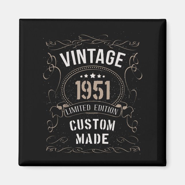 Aimant Vintage 1951 Limited Edition Personnalisé (Devant)