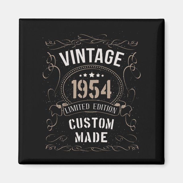 Aimant Vintage 1954 Limited Edition Personnalisé (Devant)