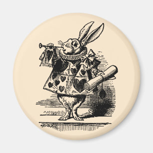 Aimant Vintage Alice au pays des merveilles Lapin blanc c