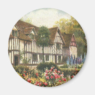 Aimant Vintage Architecture Formal Garden English Cottage