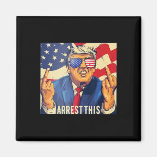 Aimant Vintage arrestation drôle de Trump Cette 4 juillet