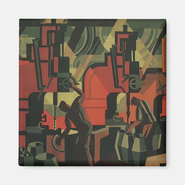 Aimant Vintage Art déco Business Fabrication industrielle (Devant)