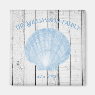 Aimant Vintage bleu à coquille