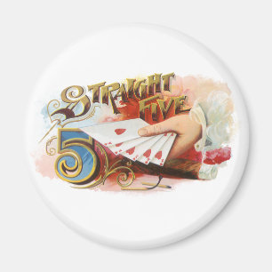 Aimant Vintage Cigar Étiquette Art Flush droit avec Coeur