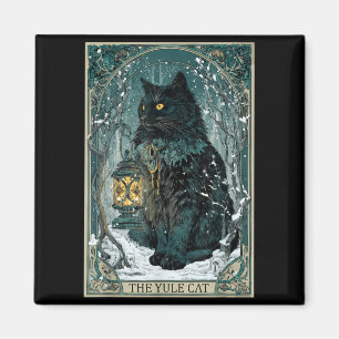 Aimant Vintage Creepmas Le Chat de Yule Carte de Tarot No