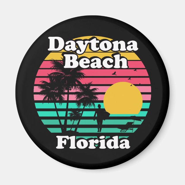 Aimant Vintage Daytona Beach Floride (Devant)