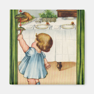 Aimant vintage de thanksgiving