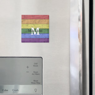 Aimant Vintage drapeau LGBT orgueil écarlate arc-en-ciel 