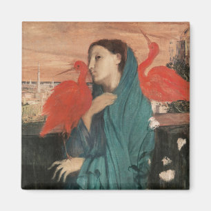 Aimant Vintage Edgar Degas Jeune Femme avec Ibis Art