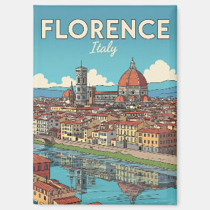 Aimant Vintage Florence Italie Voyage
