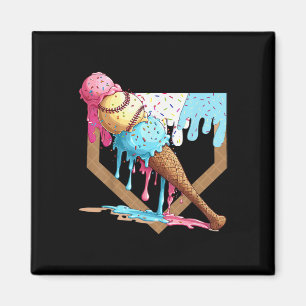 Aimant Vintage Funny Baseball Crème de glace goutte Baseb