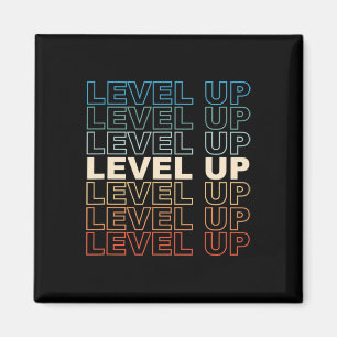Aimant Vintage Gamer Niveau Up Vidéo Jeu Lover Retro Gami