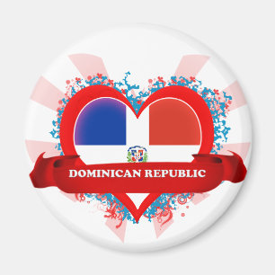 Aimant Vintage I Love République Dominicaine