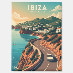 Aimant Vintage Ibiza Espagne Voyage