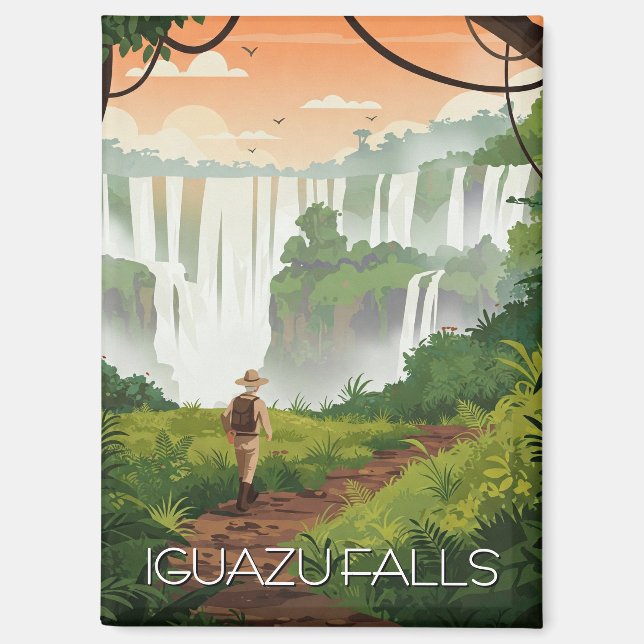 Aimant Vintage Iguazu Falls Argentine (Recto)
