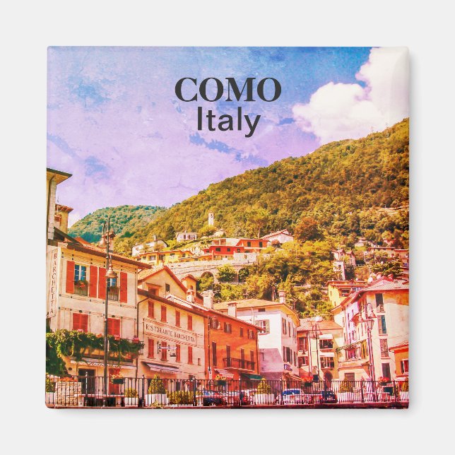 Aimant Vintage Italie Como Ville Souvenir (Devant)