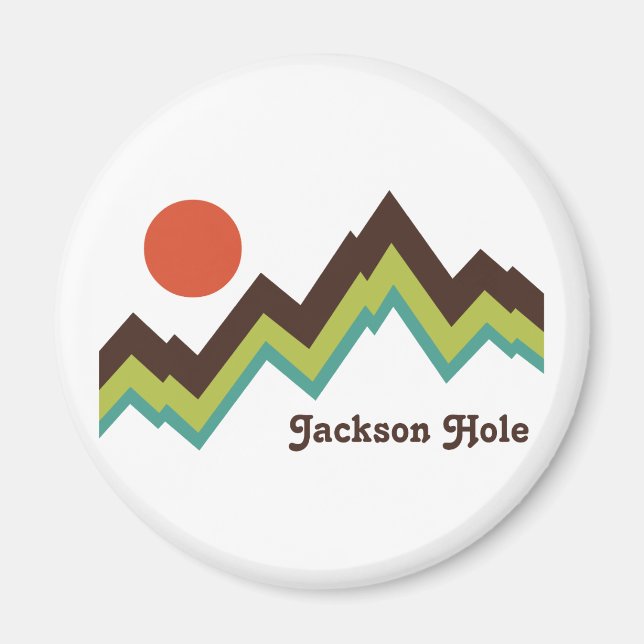 Aimant Vintage Jackson Hole (Devant)