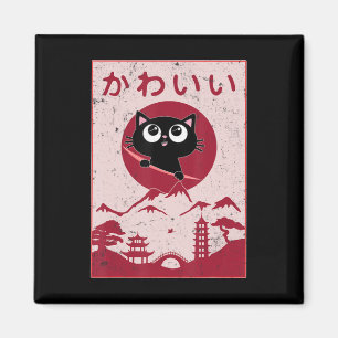 Aimant Vintage Kawaii Cat Anime