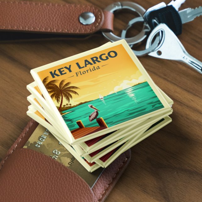Aimant Vintage Key Largo Floride (Créateur téléchargé)