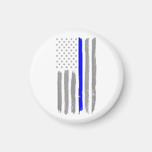 Aimant Vintage Ligne Bleue Mince Chemise Police Support U