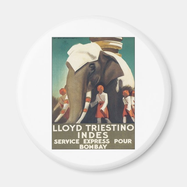 Aimant Vintage Lloyd Triestino Inde (Devant)